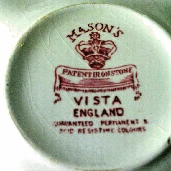Ashtray Square Mason's Ash Tray Vintage Smokers Crafted Vista Ironstone English - Picture 12 of 16